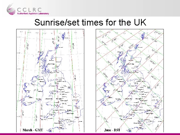 Sunrise/set times for the UK Dr. Steve Bell HMNAO/UKHO 