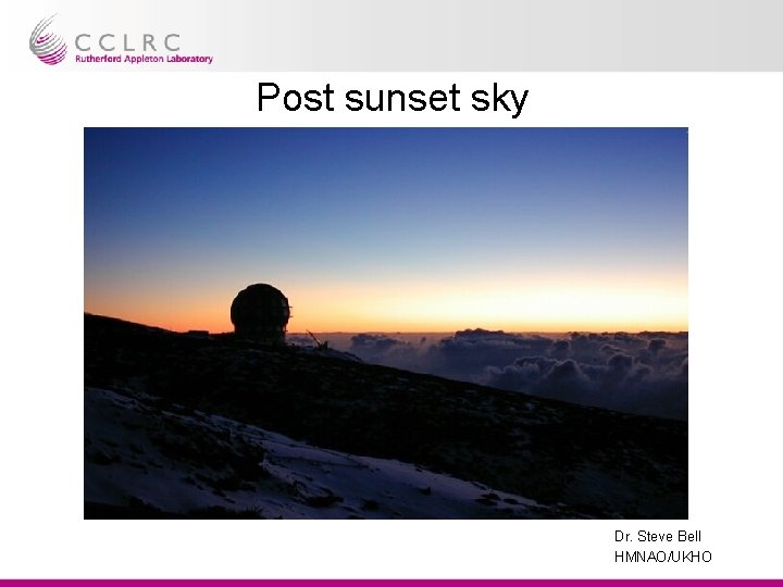 Post sunset sky Dr. Steve Bell HMNAO/UKHO 