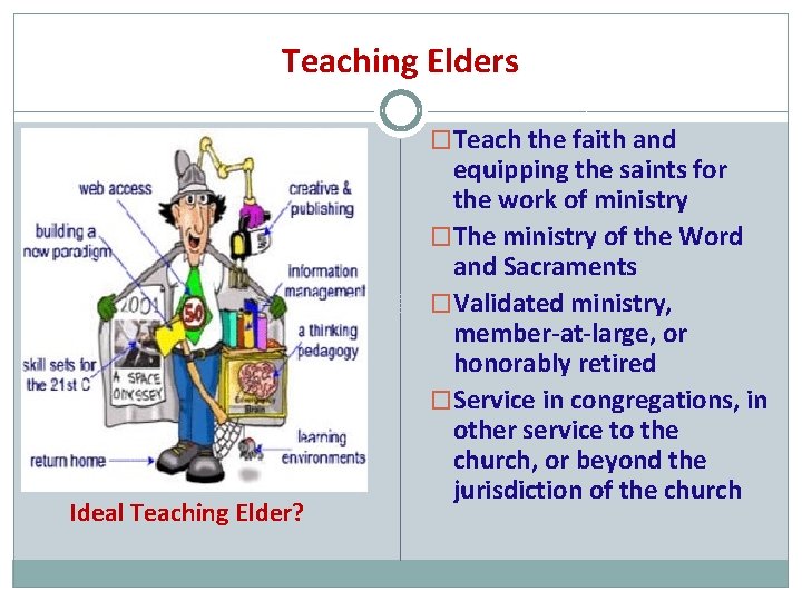 Teaching Elders �Teach the faith and Ideal Teaching Elder? equipping the saints for the