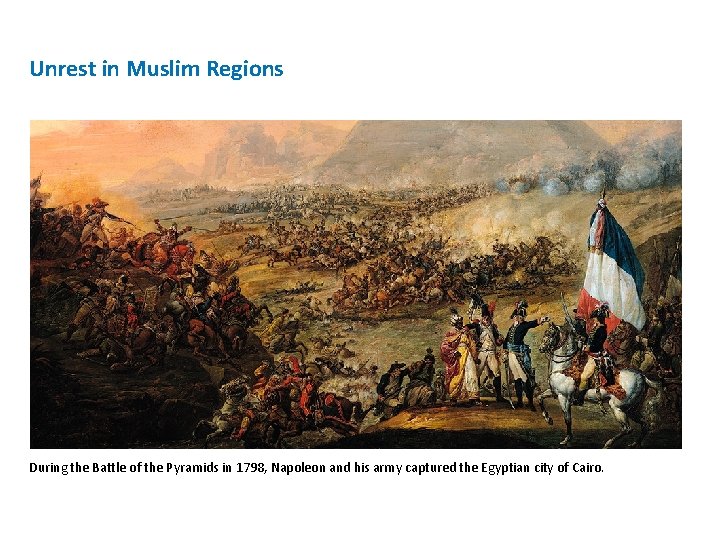 Unrest in Muslim Regions During the Battle of the Pyramids in 1798, Napoleon and