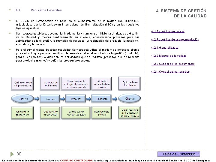  4. 1 El SUGC de Sernapesca se basa en el cumplimiento de la