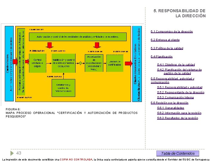 5. RESPONSABILIDAD DE LA DIRECCIÓN 5. 1 Compromiso de la dirección 5. 2 Enfoque