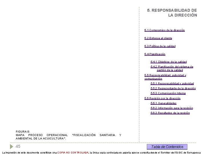 5. RESPONSABILIDAD DE LA DIRECCIÓN 5. 1 Compromiso de la dirección 5. 2 Enfoque