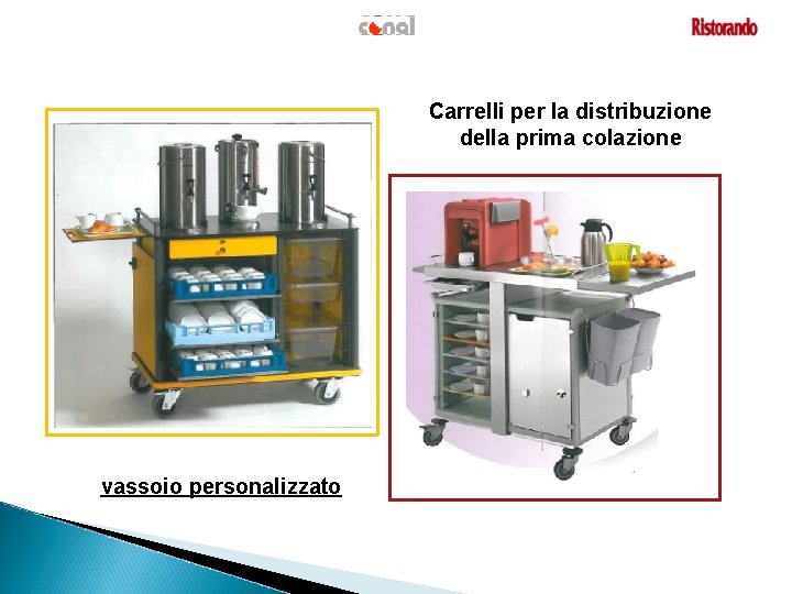 Carrelli per la distribuzione della prima colazione vassoio personalizzato 