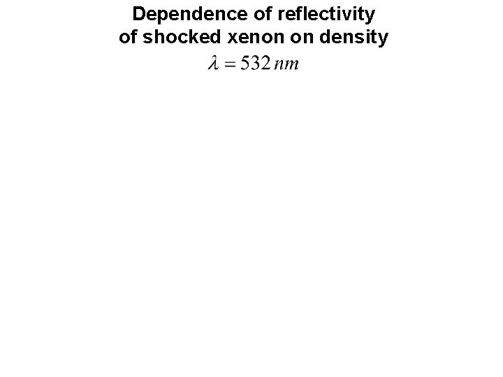 Dependence of reflectivity of shocked xenon on density 