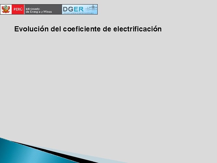 Evolución del coeficiente de electrificación 