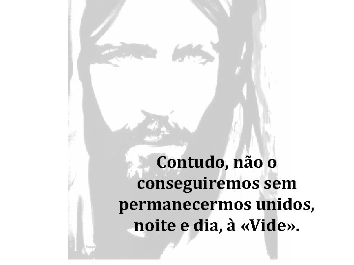 Contudo, não o conseguiremos sem permanecermos unidos, noite e dia, à «Vide» . 