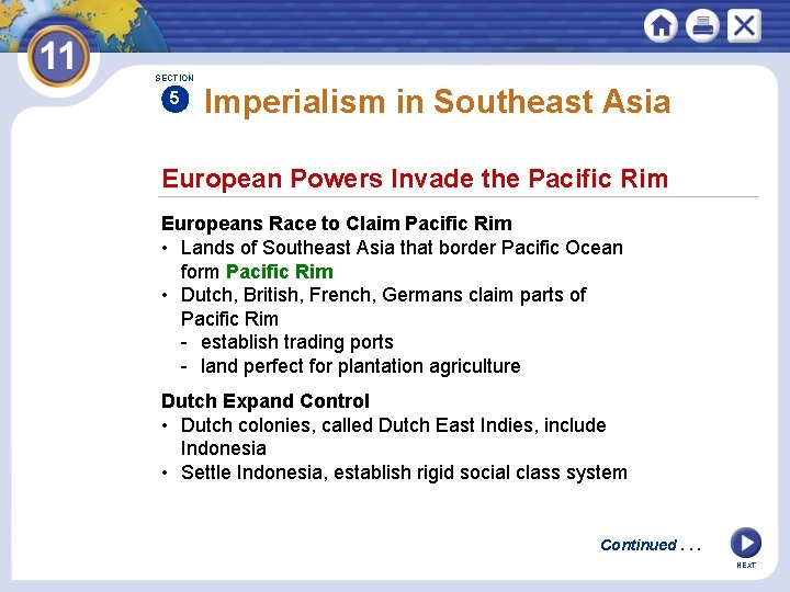 SECTION 5 Imperialism in Southeast Asia European Powers Invade the Pacific Rim Europeans Race