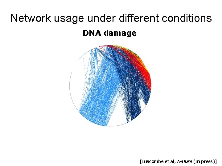 Network usage under different conditions DNA damage [Luscombe et al, Nature (In press)] 