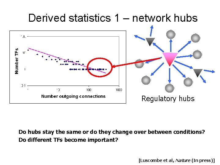 Derived statistics 1 – network hubs Regulatory hubs Do hubs stay the same or Derived statistics 1 – network hubs Regulatory hubs Do hubs stay the same or