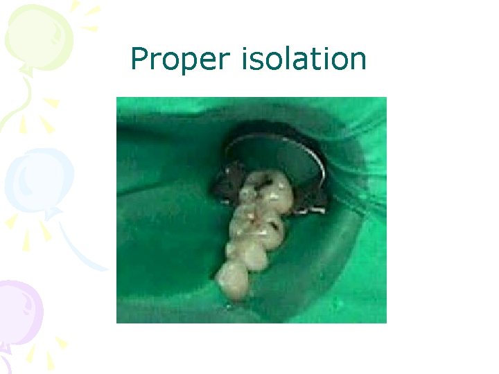 Proper isolation 