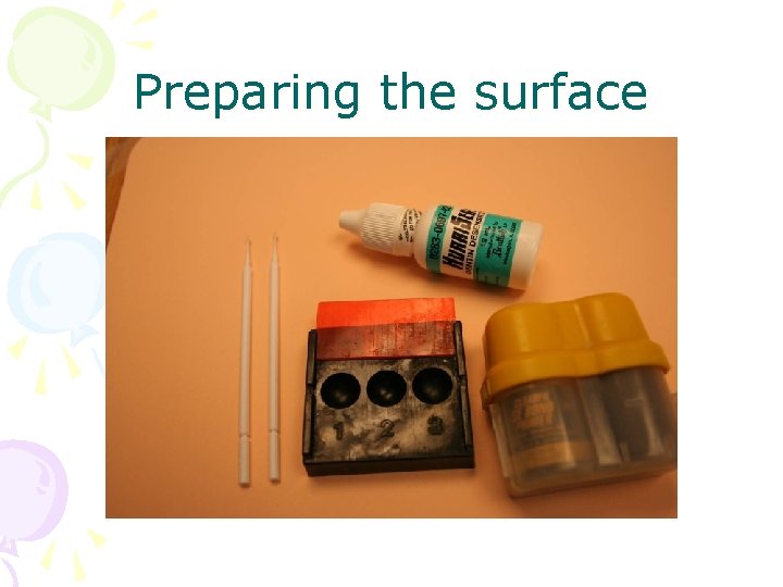 Preparing the surface 