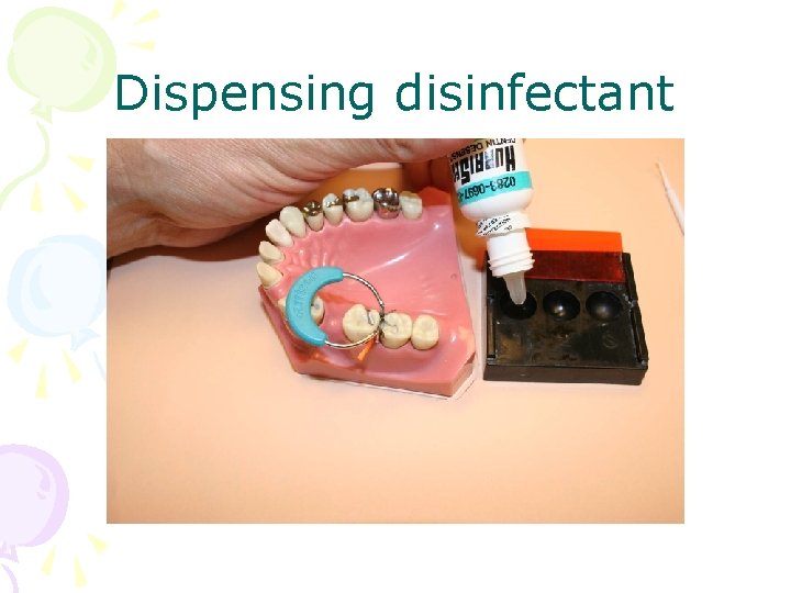 Dispensing disinfectant 