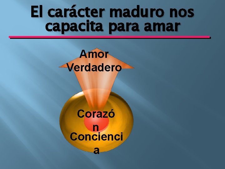 El carácter maduro nos capacita para amar Amor Verdadero Corazó n Concienci a 
