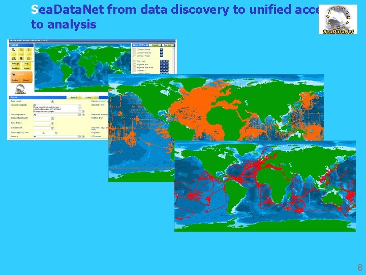 Sea. Data. Net from data discovery to unified access to analysis 8 