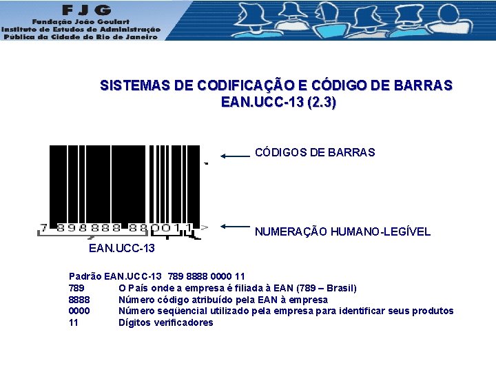 SISTEMAS DE CODIFICAÇÃO E CÓDIGO DE BARRAS EAN. UCC-13 (2. 3) CÓDIGOS DE BARRAS