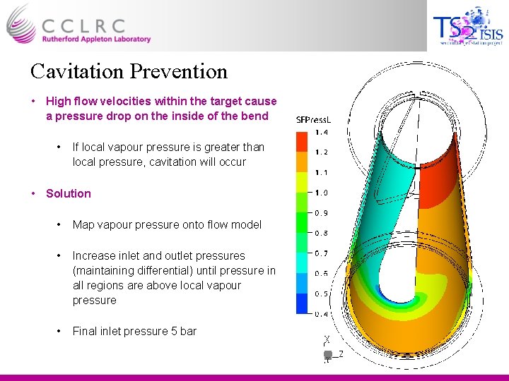 Cavitation Prevention • High flow velocities within the target cause a pressure drop on