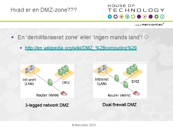 Hvad er en DMZ-zone? ? ? § En ‘demilitariseret zone’ eller ‘ingen mands land’!
