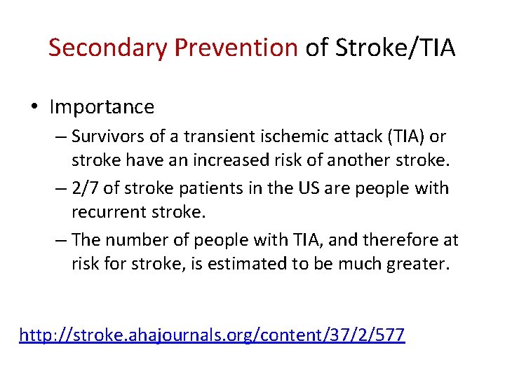 Stroke prevention Arada Rojanaudomsart M D Ph D