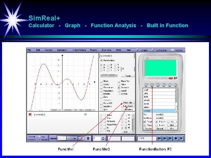 Sim. Real+ Calculator - Graph - Function Analysis - Built in Function 