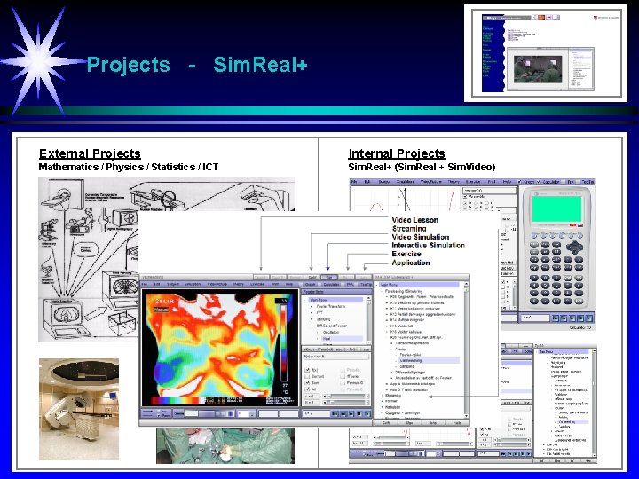 Projects - Sim. Real+ External Projects Internal Projects Mathematics / Physics / Statistics /