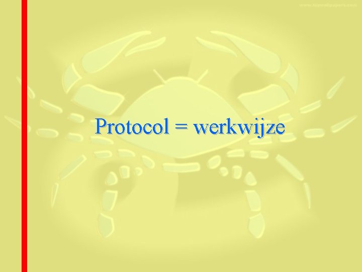 Protocol = werkwijze 