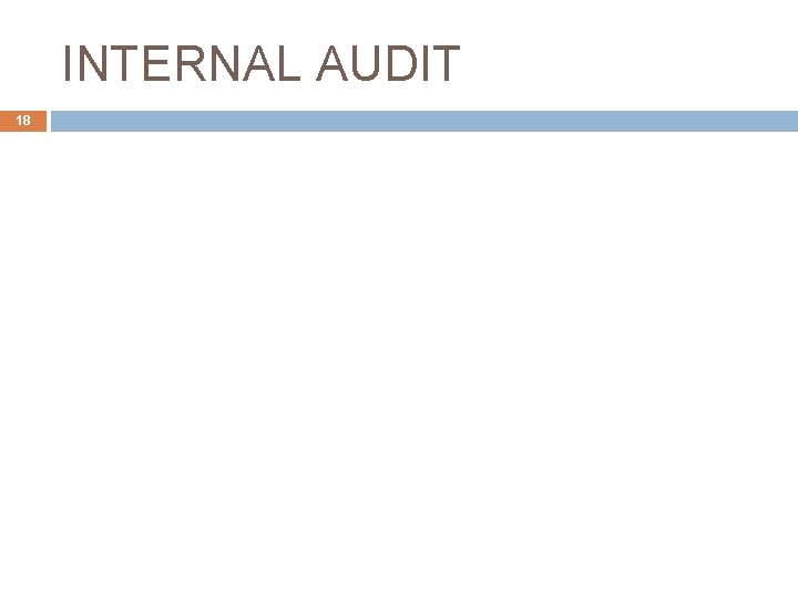 INTERNAL AUDIT 18 