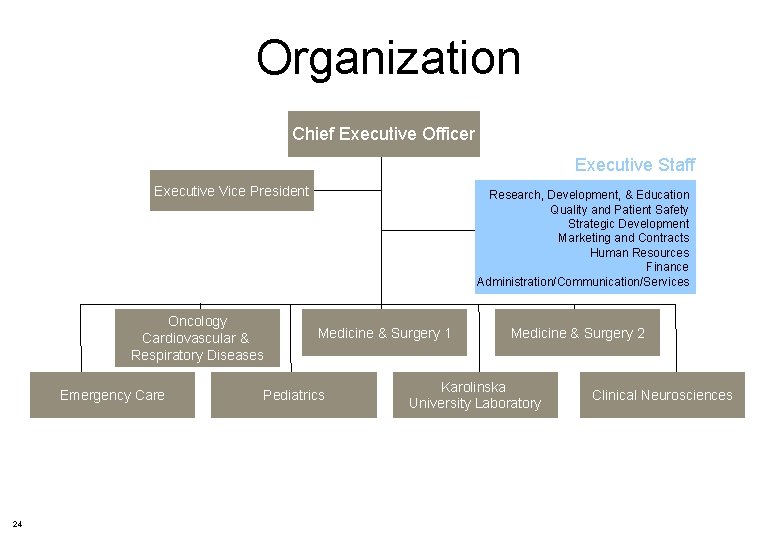 Organization Chief Executive Officer Executive Staff Executive Vice President Oncology Cardiovascular & Respiratory Diseases