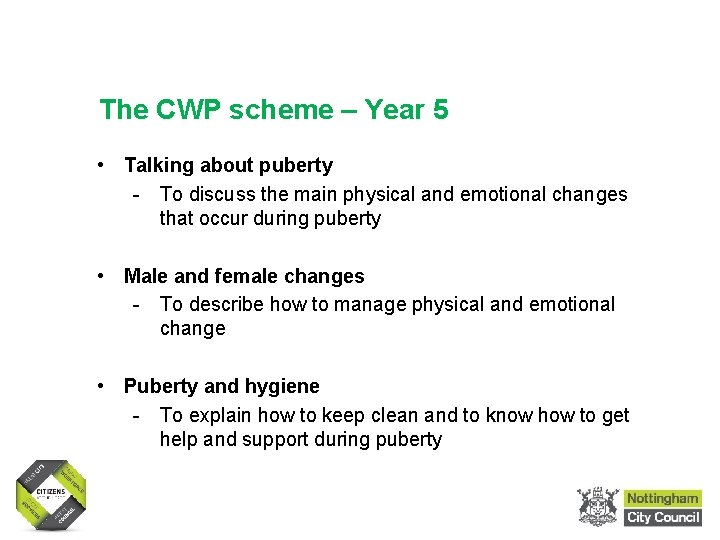 Sex and Relationships Education in Primary Schools The CWP scheme – Year 5 • Sex and Relationships Education in Primary Schools The CWP scheme – Year 5 •