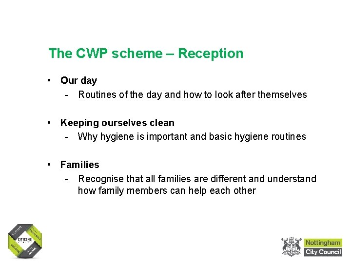 Sex and Relationships Education in Primary Schools The CWP scheme – Reception • Our Sex and Relationships Education in Primary Schools The CWP scheme – Reception • Our