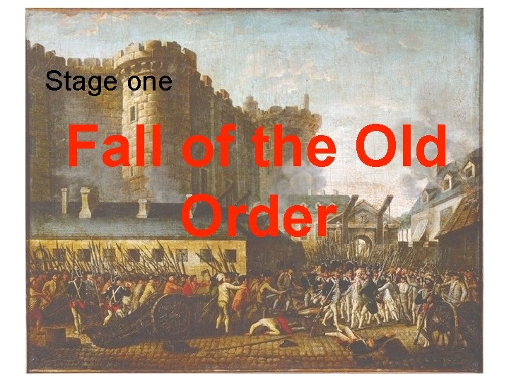 Stage one Fall of the Old Order Stage one Fall of the Old Order