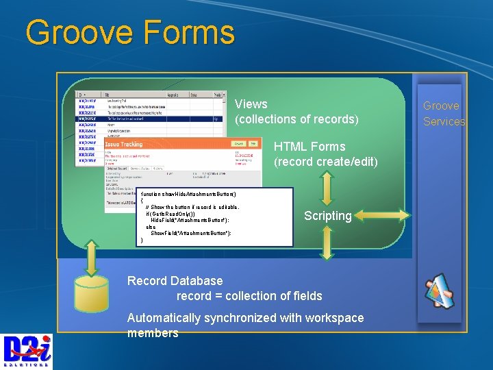 Groove Forms Views (collections of records) HTML Forms (record create/edit) function show. Hide. Attachments.