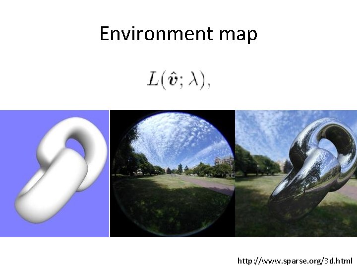 Environment map http: //www. sparse. org/3 d. html Environment map http: //www. sparse. org/3 d. html