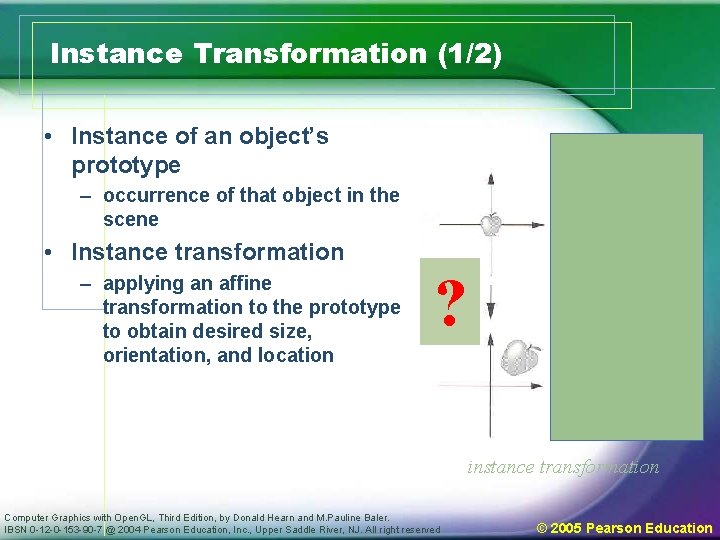 Instance Transformation (1/2) • Instance of an object’s prototype – occurrence of that object