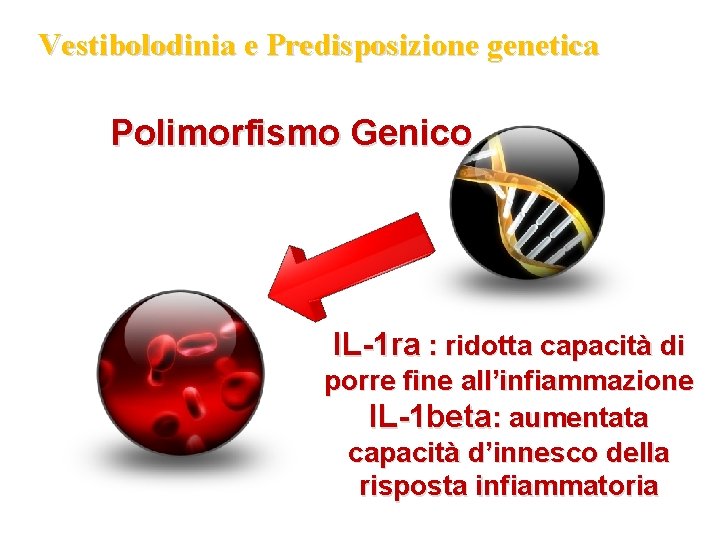Vestibolodinia e Predisposizione genetica Polimorfismo Genico IL-1 ra : ridotta capacità di porre fine