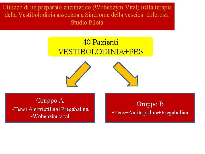 Utilizzo di un preparato enzimatico (Wobenzym Vital) nella terapia della Vestibolodinia associata a Sindrome