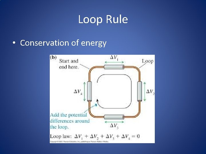 Loop Rule • Conservation of energy 