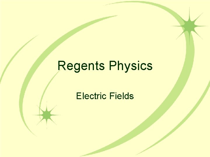 Regents Physics Electric Fields 