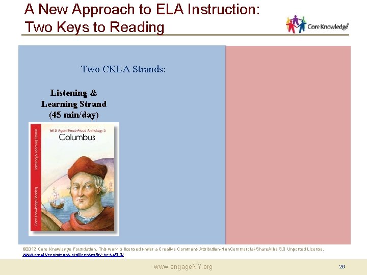 A New Approach to ELA Instruction: Two Keys to Reading Two CKLA Strands: Listening