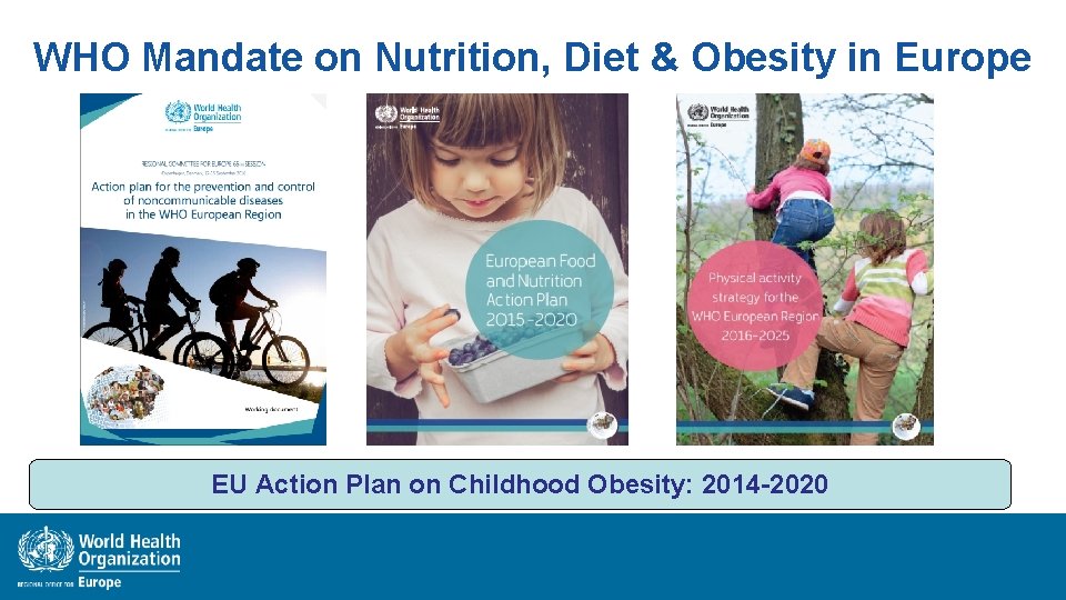 WHO Mandate on Nutrition, Diet & Obesity in Europe EU Action Plan on Childhood
