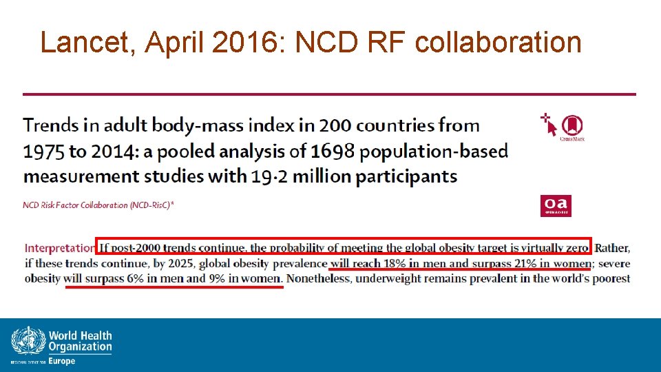 Lancet, April 2016: NCD RF collaboration 