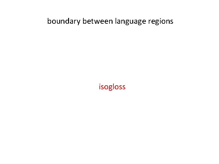 boundary between language regions isogloss 