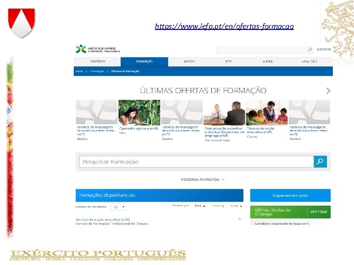 https: //www. iefp. pt/en/ofertas-formacao https: //www. iefp. pt/en/ofertas-formacao