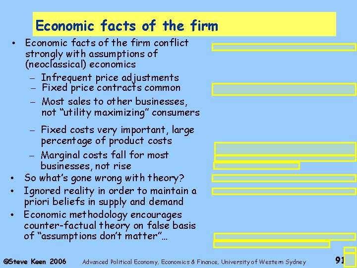 Economic facts of the firm • Economic facts of the firm conflict strongly with