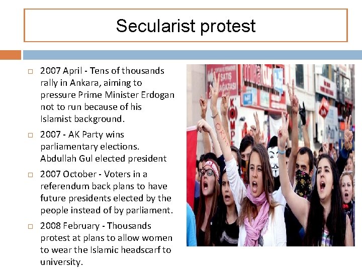 Secularist protest 2007 April - Tens of thousands rally in Ankara, aiming to pressure