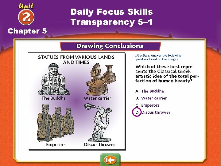 Chapter 5 Daily Focus Skills Transparency 5– 1 