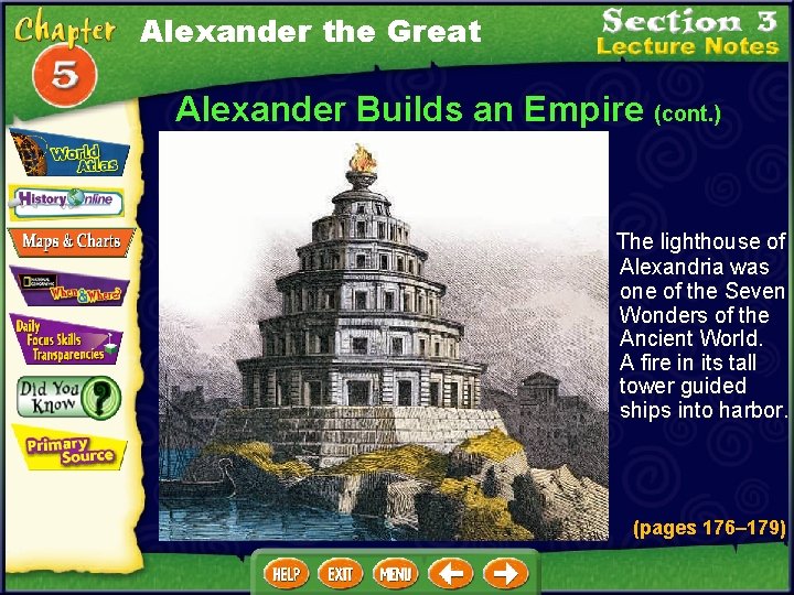 Alexander the Great Alexander Builds an Empire (cont. ) The lighthouse of Alexandria was
