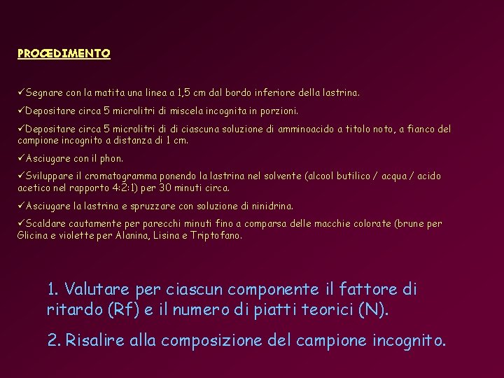 PROCEDIMENTO Segnare con la matita una linea a 1, 5 cm dal bordo inferiore