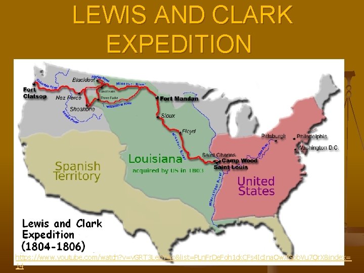 LEWIS AND CLARK EXPEDITION https: //www. youtube. com/watch? v=v. GRT 3 Lep. Ywo&list=PLn. Fr. LEWIS AND CLARK EXPEDITION https: //www. youtube. com/watch? v=v. GRT 3 Lep. Ywo&list=PLn. Fr.