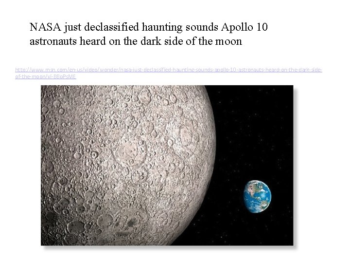 NASA just declassified haunting sounds Apollo 10 astronauts heard on the dark side of